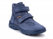 211-22 Тотто (Totto), ботинки демисезонные утепленные, байка, кожа, синий. в Сургуте