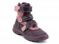 210-056,021 Тотто (Totto), ботинки демисезонные детские профилактические, байка, кожа, сиреневый. в Сургуте