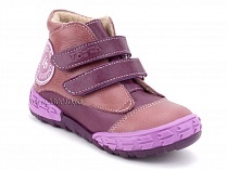 105-016,021 Тотто (Totto), ботинки детские демисезонные утепленные, байка, кожа, сиреневый. в Сургуте