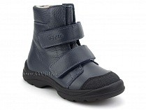 3381-712 Тотто (Totto), ботинки детские утепленные ортопедические профилактические, байка, кожа, синий. в Сургуте