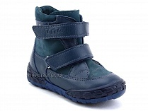 127-3,13 Тотто (Totto), ботинки демисезонные утепленные, байка, синий, кожа в Сургуте