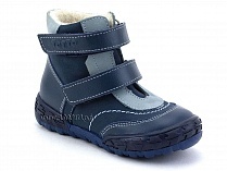133-3,13,09 Тотто (Totto), ботинки детские ортопедические профилактические, байка, кожа, нубук, темно-синий. в Сургуте