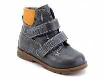 126(2)-41,64 Тотто (Totto), ботинки демисезонные утепленные, байка, серый, светло-коричневый, кожа в Сургуте