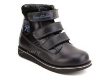 23-253 Сурсил (Sursil-Ortho), ботинки детские ортопедические с высоким берцем, кожа, нубук, черный в Сургуте