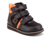 23-252 МАРК Сурсил (Sursil-Ortho), ботинки неутепленные с высоким берцем, кожа, нубук, коричневый, оранжевый в Сургуте