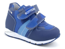 BL-209(3) Боттилини (Bottilini), полуботинки  детские  ортопедические профилактические, кожа, синий в Сургуте