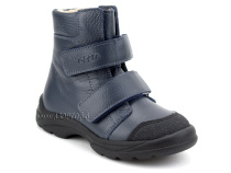 338-712 Тотто (Totto), ботинки детские утепленные ортопедические профилактические, кожа, синий в Сургуте