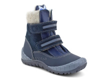 23011-080-01 (21-25)  Тапибу (Tapiboo), ботинки детские демисезонные утепленные ортопедические профилактические , байка, кожа, нубук, синий в Сургуте