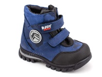 031-600-013-05-240 (21-25) Джойшуз (Djoyshoes) ботинки детские зимние ортопедические профилактические, натуральный мех, кожа, темно-синий, милитари в Сургуте