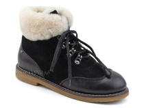 А44-071-2 Сурсил (Sursil-Ortho), ботинки детские ортопедические профилактичские, зимние, натуральный мех, замша, кожа, черный в Сургуте