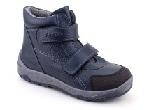 2458-712 Тотто (Totto), ботинки детские утепленные ортопедические профилактические, кожа, синий. в Сургуте