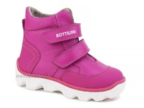 BL-271(55) Боттилини (Bottilini), ботинки  детские демисезонные  ортопедические профилактические, кожа, байка, фуксия в Сургуте