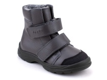 338-721 Тотто (Totto), ботинки детские утепленные ортопедические профилактические, кожа, серый. в Сургуте