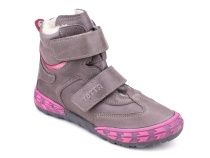 3542-607,0139 Тотто (Totto), ботинки детские утепленные ортопедические профилактические, кожа, шерсть, лиловый, малиновый в Сургуте