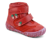 238-196,186 Тотто (Totto), ботинки демисезонные утепленные, байка,  кожа,нубук,  красный, в Сургуте