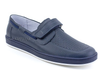 30025-712 Тотто (Totto), туфли школьные ортопедические профилактические, кожа, синий в Сургуте