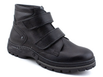 308 (41-45) Аквелла (Akwella), ботинки подростковые демисезонные  утепленные  ортопедические, ворсин, кожа, черный в Сургуте