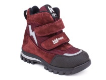 5008-25 (26-30) Кидмен (Kidmen), ботинки ортопедические профилактические, демисезонные утепленные, мембрана, нубук, байка, бордовый в Сургуте