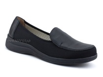 84-122-22-402/30 Рикосс (Ricoss) туфли для взрослых, текстиль, кожа, черный, полнота 9 в Сургуте