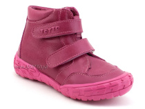 201-267 Тотто (Totto), ботинки демисезонние детские профилактические на байке, кожа, фуксия. в Сургуте