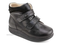 141606W Сурсил-Орто (Sursil-Ortho), ботинки для взрослых, ригидная подошва, диабетическая подкладка, кожа, нубук, черный, полнота 11 в Сургуте