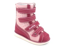 23-220 Сурсил-Орто (Sursil-Ortho), ботинки демисезонные детские ортопедические  с тутором, кожа, розовый в Сургуте