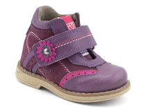 202-4 Твики (Twiki), ботинки демисезонные детские ортопедические профилактические на флисе, кожа, нубук, фиолетовый в Сургуте
