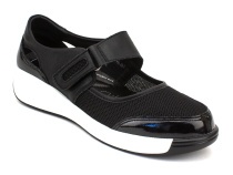 K231-R-GD-07-A (41-43) Кумфо (Kumfo) туфли для взрослых, текстиль, кожа, черный в Сургуте